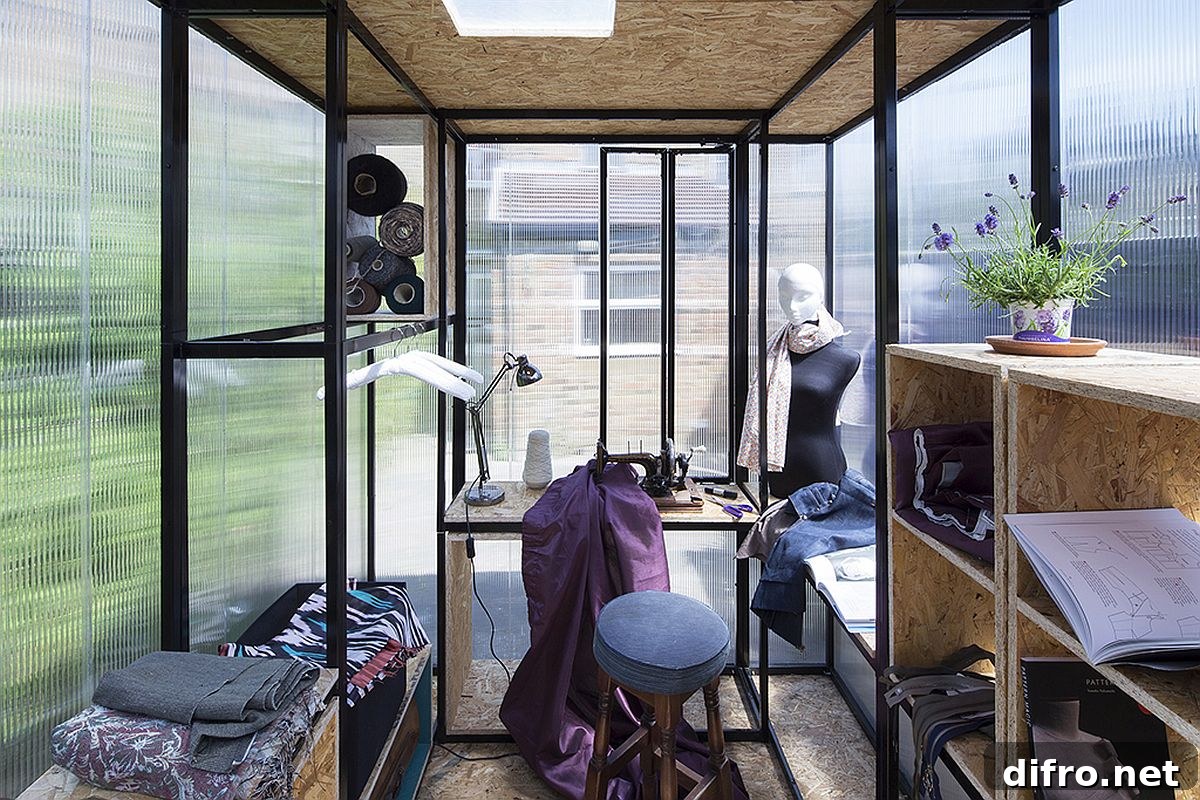 Creative interior adapted to a designer at work