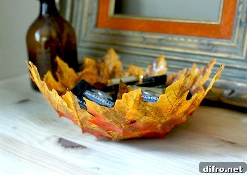 Fall leaves bowl made at home