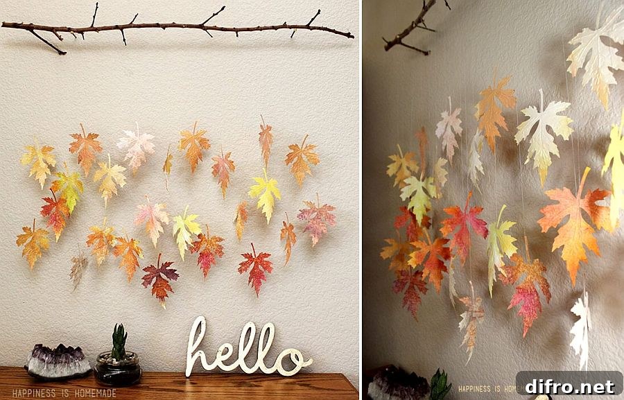 Leaf and branch mobile