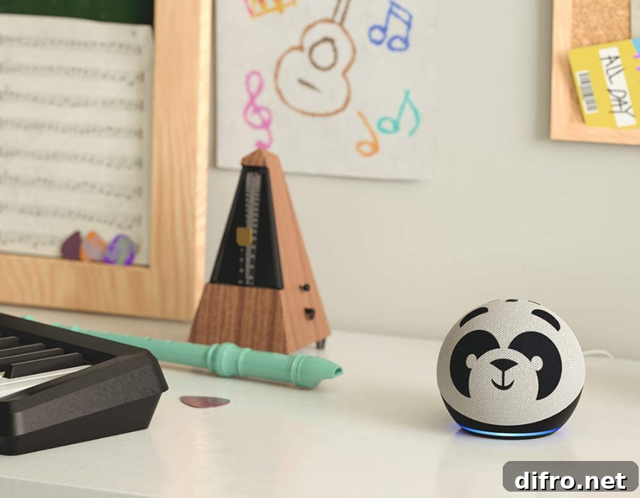 Amazon Echo Kids+ In Panda pattern