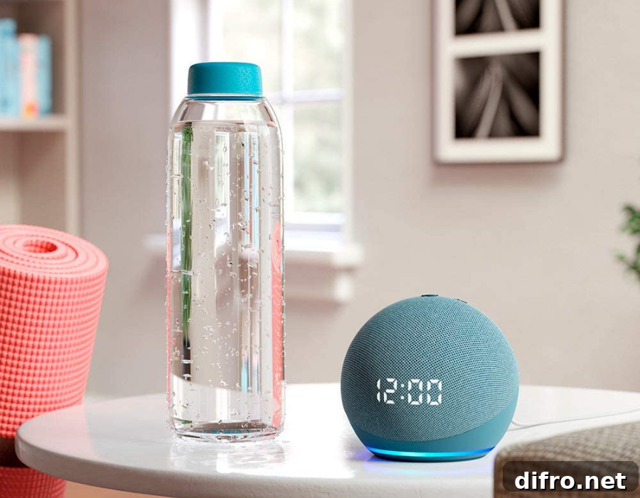 Amazon LED Echo Dot in twilight blue