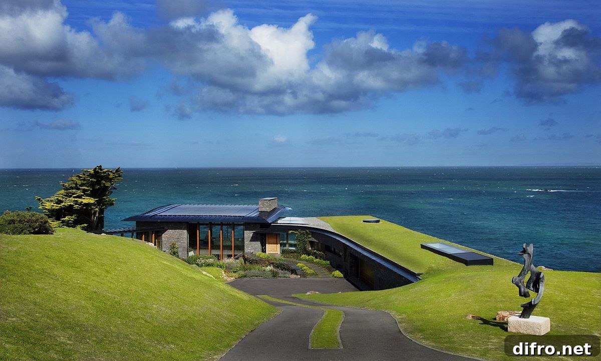 Green roof integrates Logie Point House into the landscape