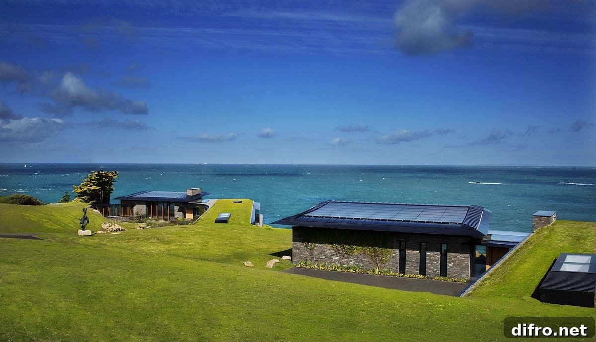 Exterior view of the eco-friendly Logie Point House
