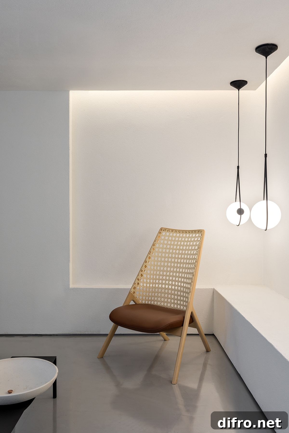 Lighting and decor collection inside the polished Loja Wentz store