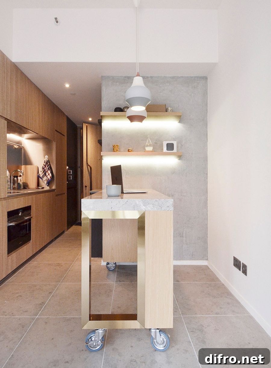 Pendants blending into a gray kitchen backdrop