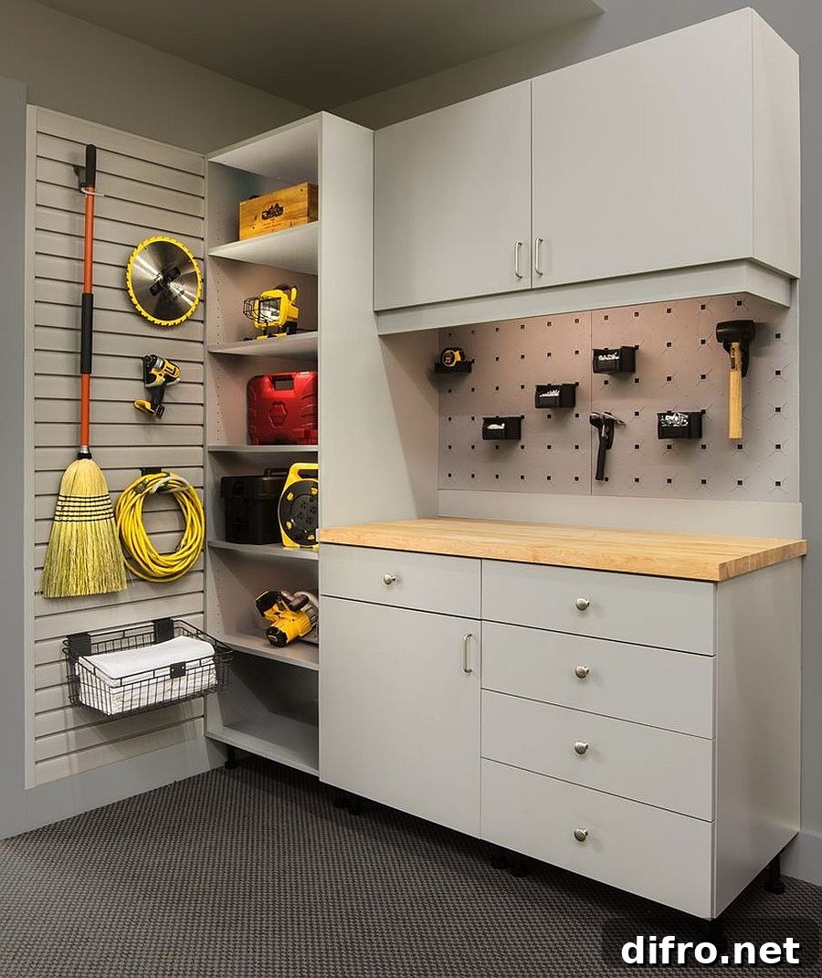 Use corners in small garage