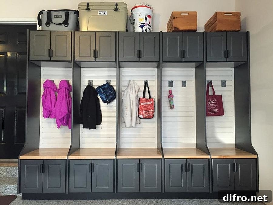 Garage used as mudroom