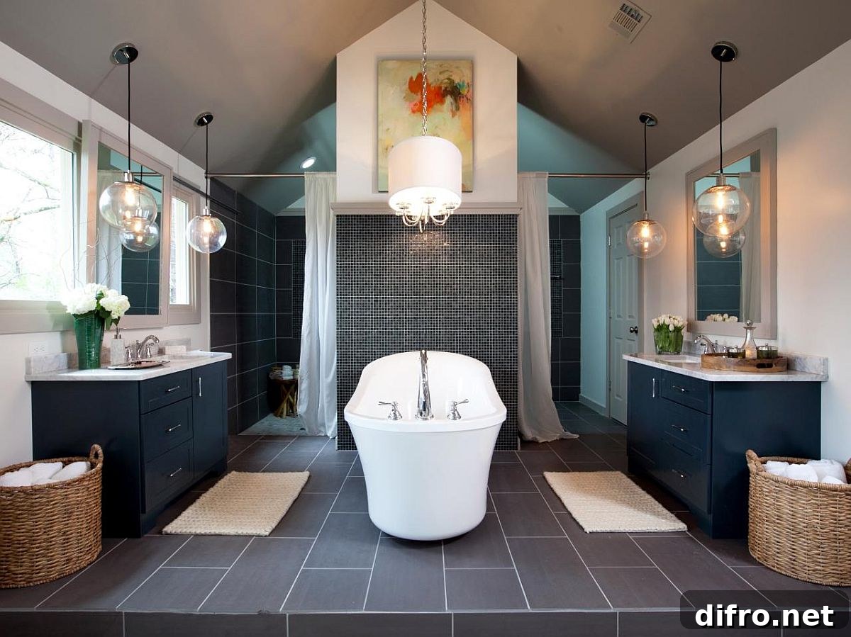 Modern bathroom chandelier