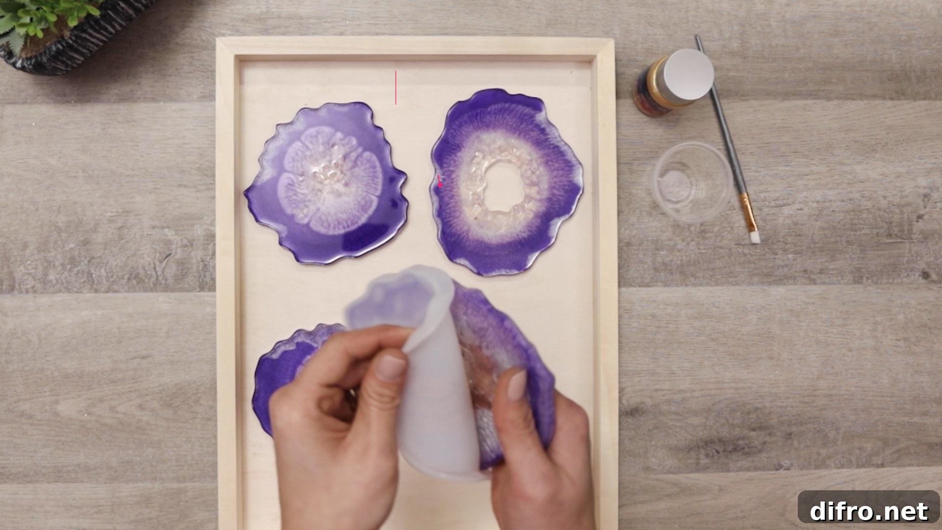 popping coasters out of resin molds