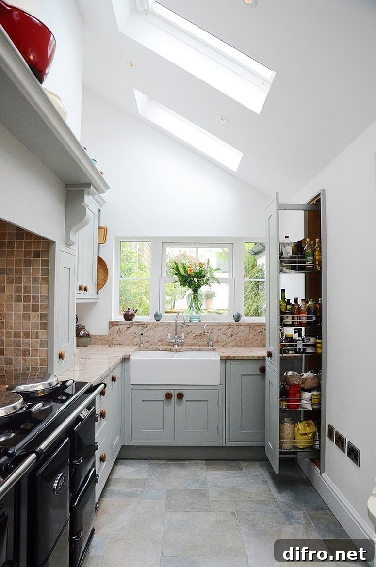 Pantry that tucks away into the wall