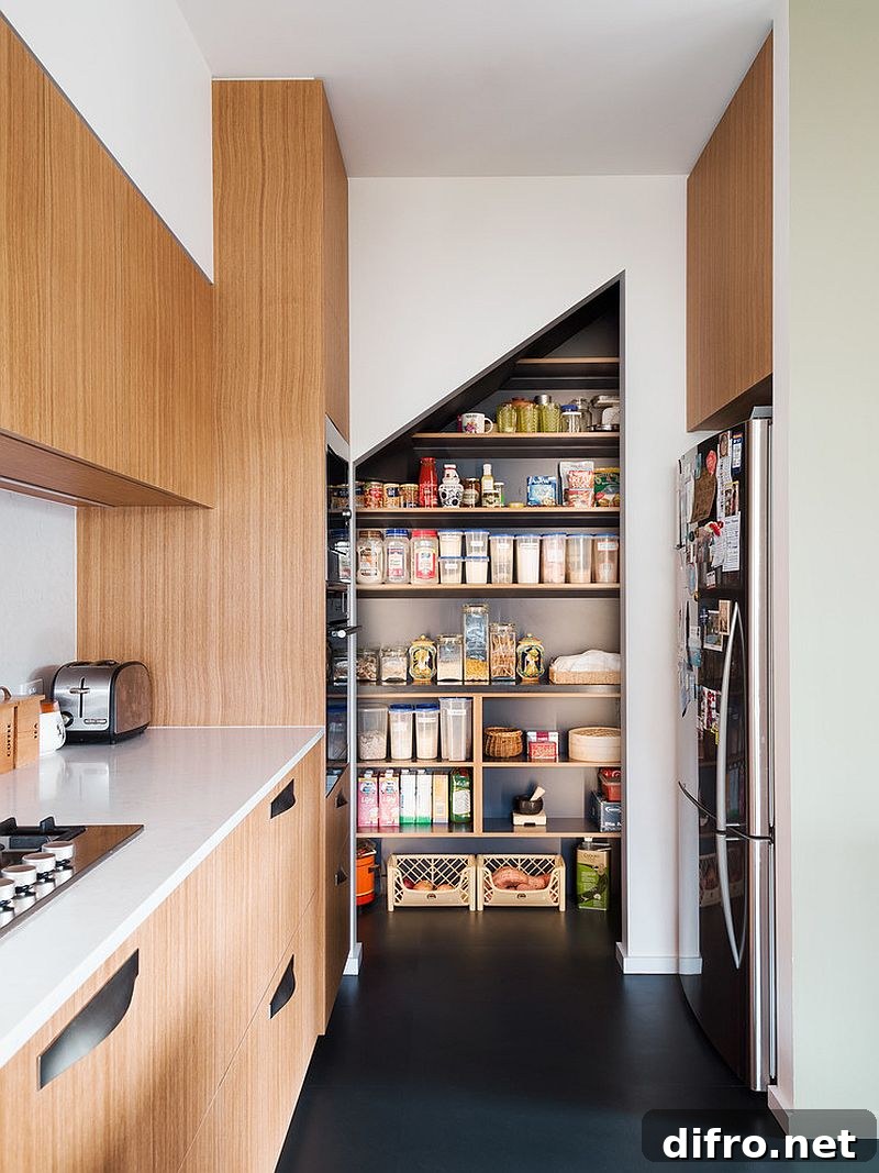 Contemporary corner pantry