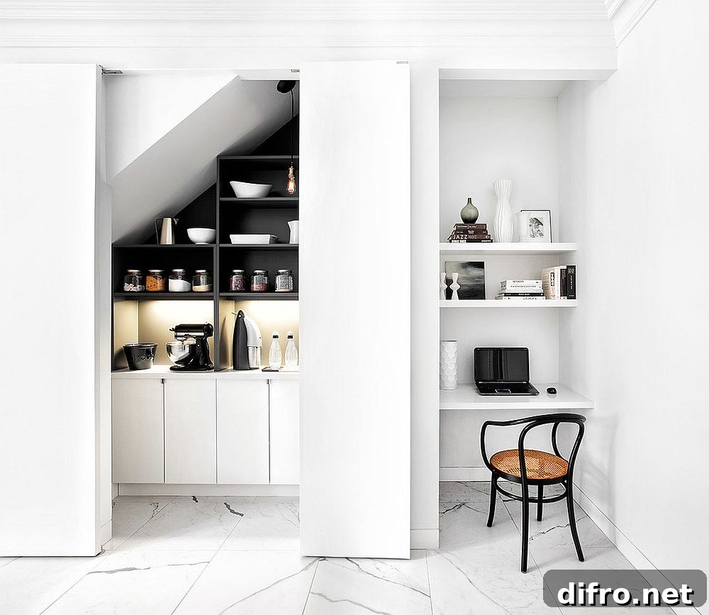 Minimal pantry that fits tight storage needs