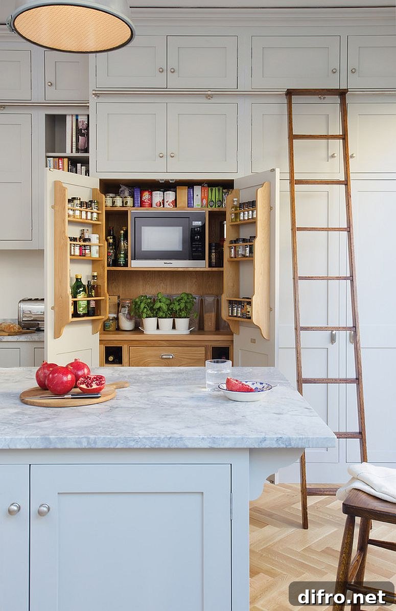 Bespoke traditional kitchen with a smart pantry
