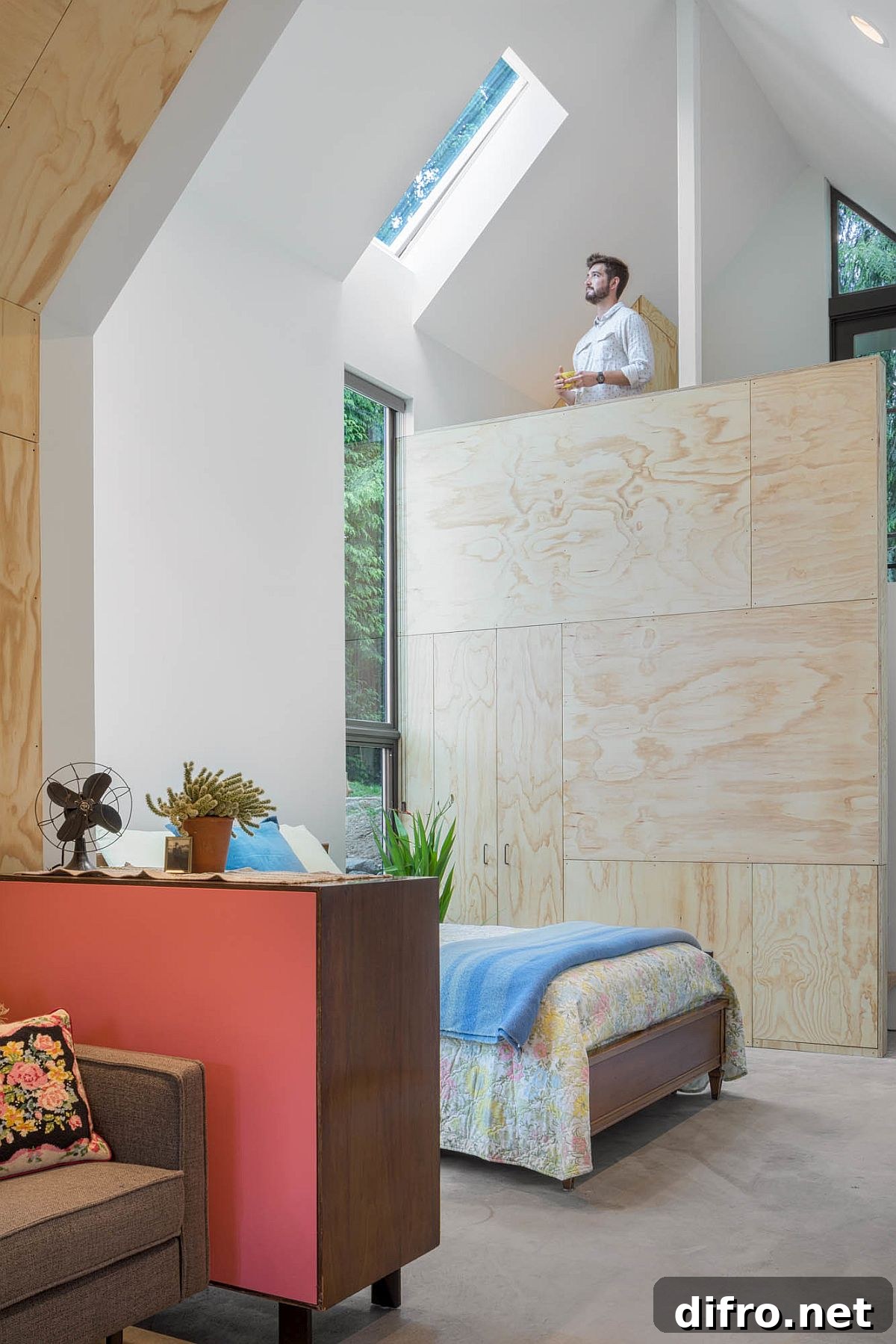Skylights bring ample natural light