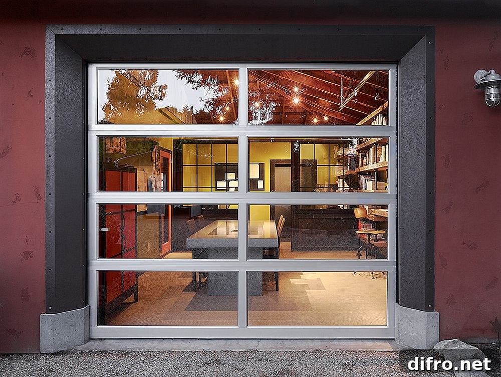 Contemporary garage converted into office and studio