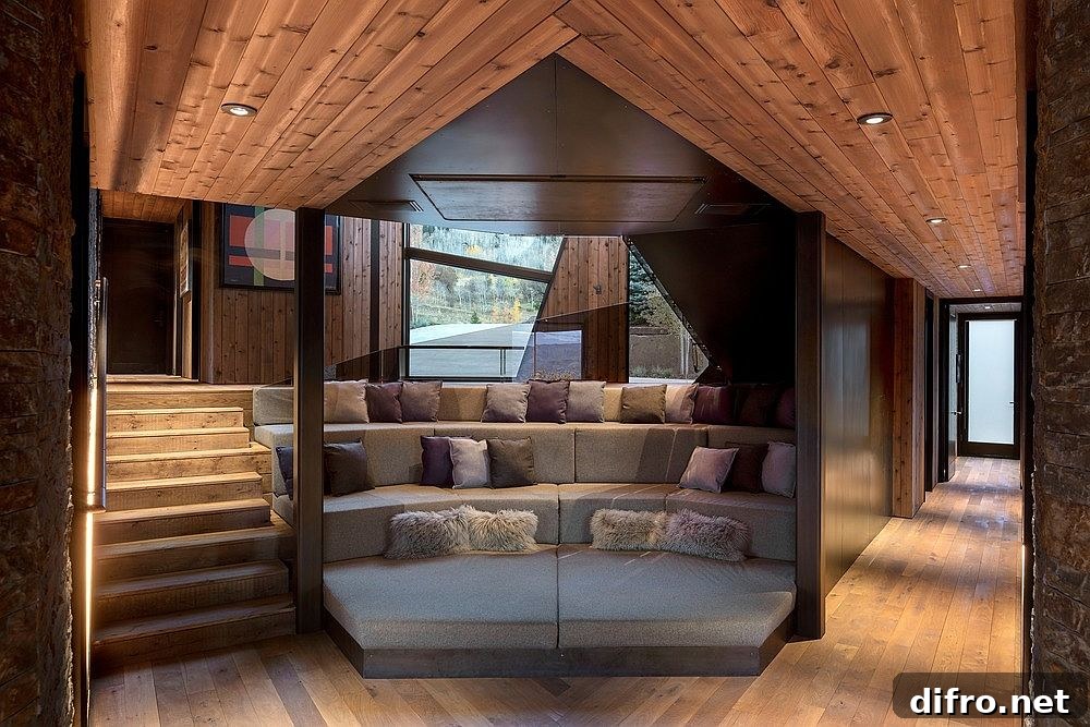 Stadium-style seating in the home theater