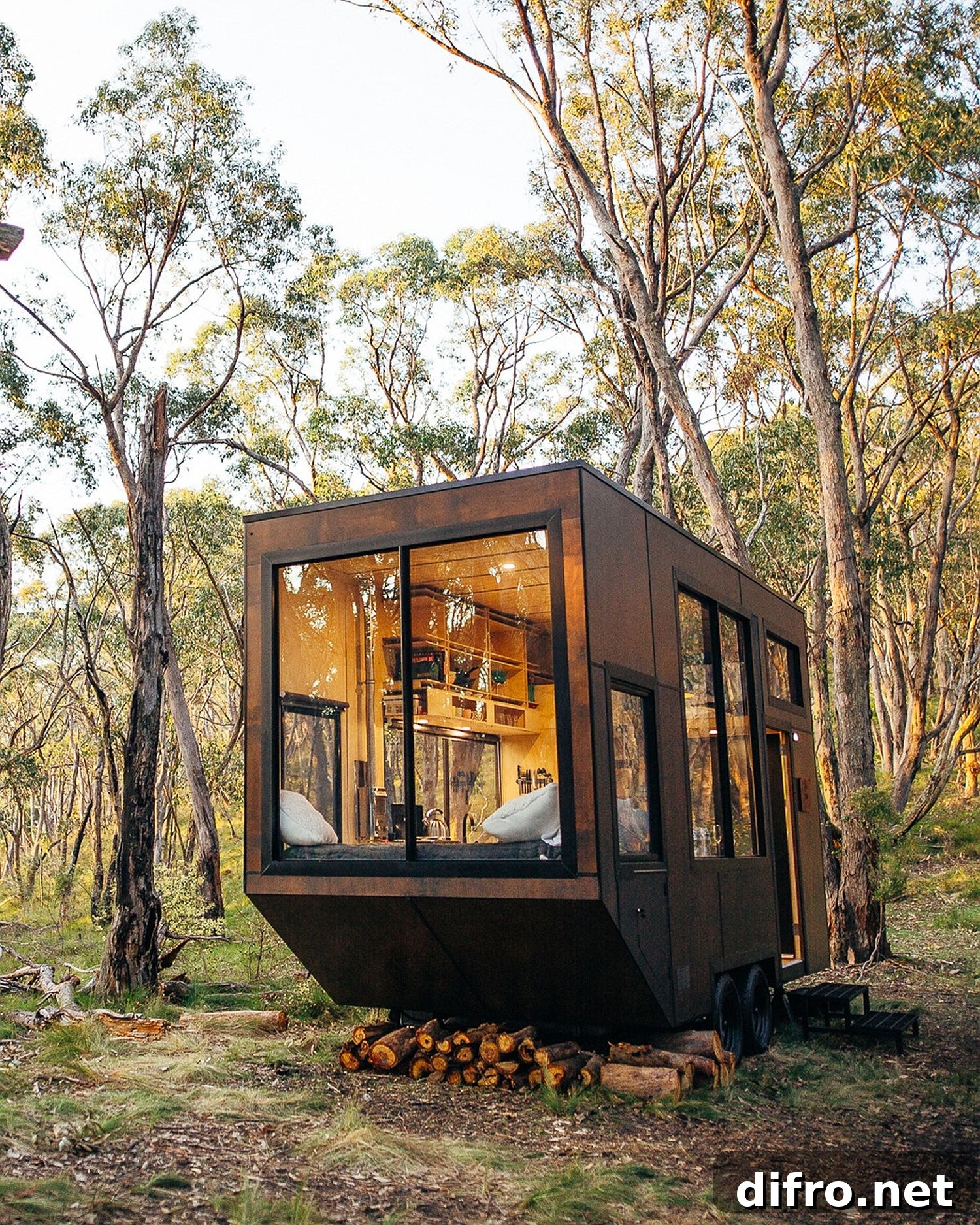 Relaxing tiny cabin can be customized to meet your exact needs