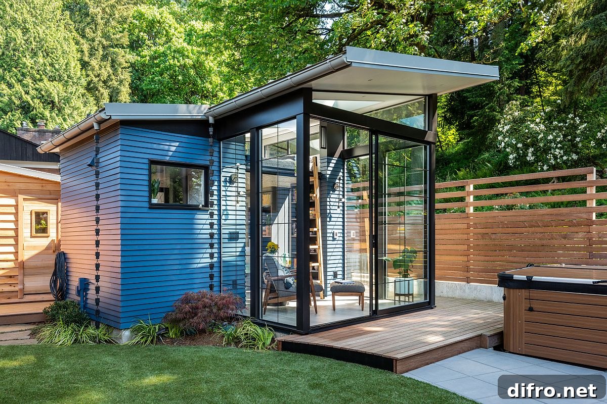 Unique backyard hangout for a modern Seattle home