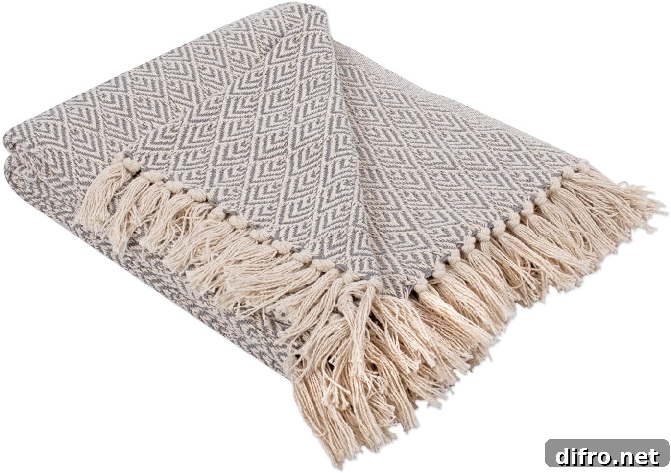 gray diamond throw blanket