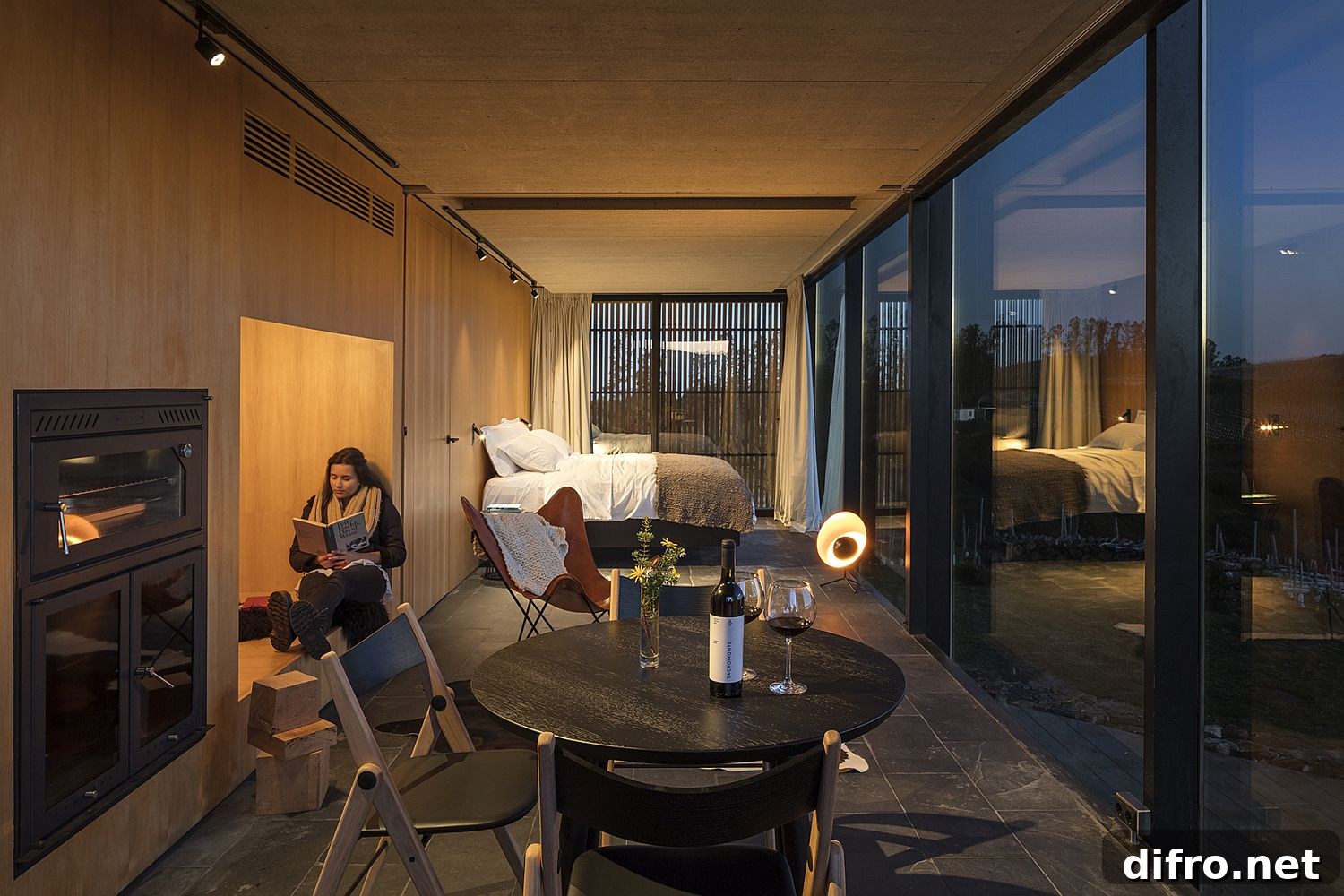 Cozy interior of the custom units away from the urban rush