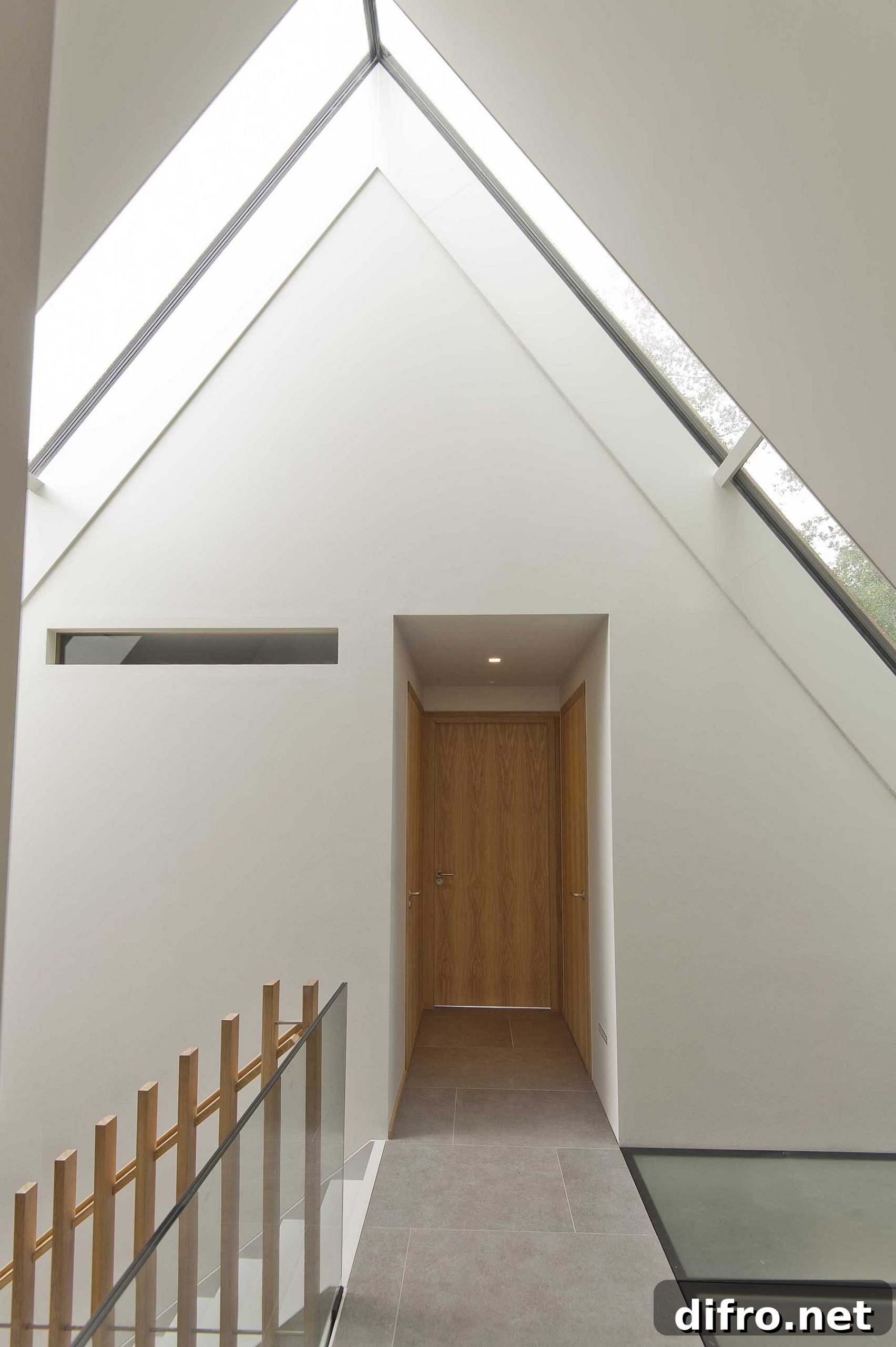 Upper level with skylights bringing natural light into the Forest Villa