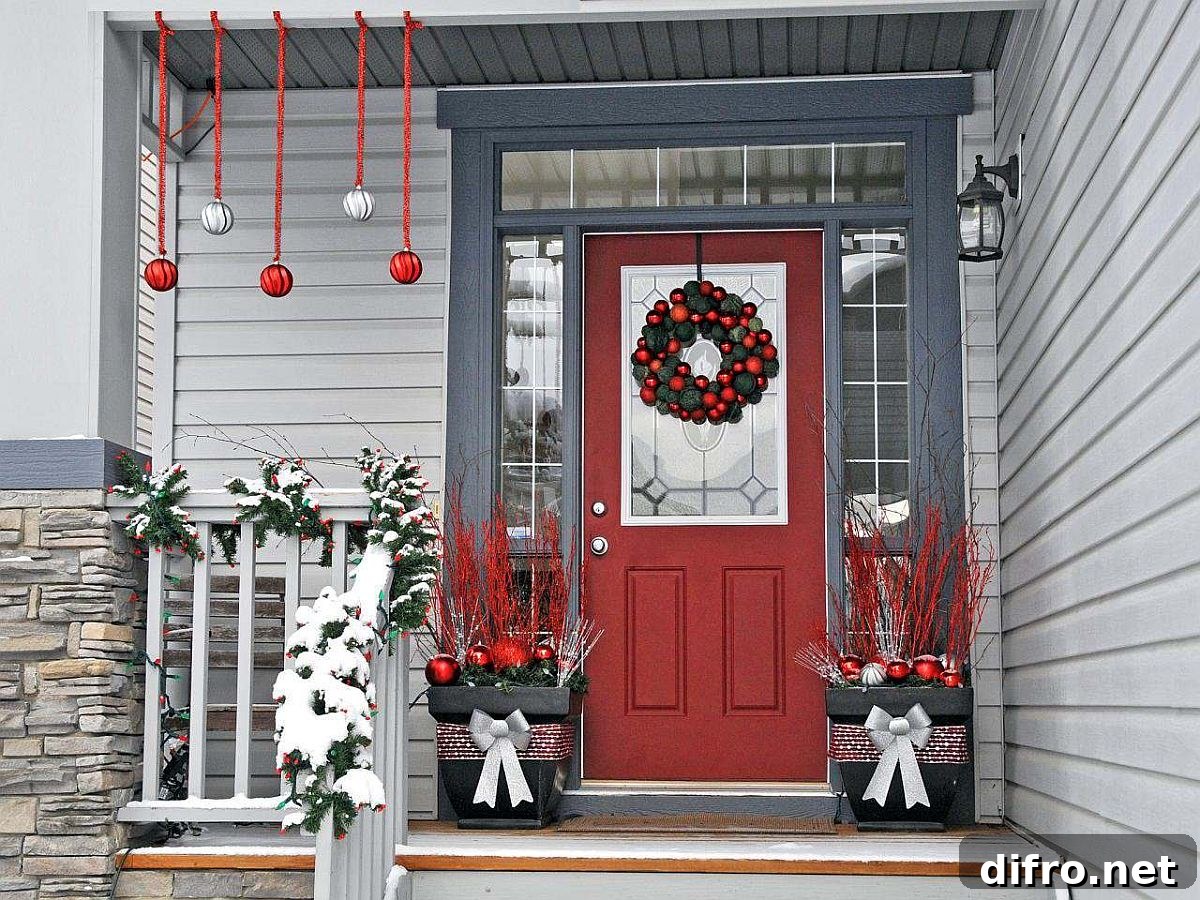 Wreath with baubles