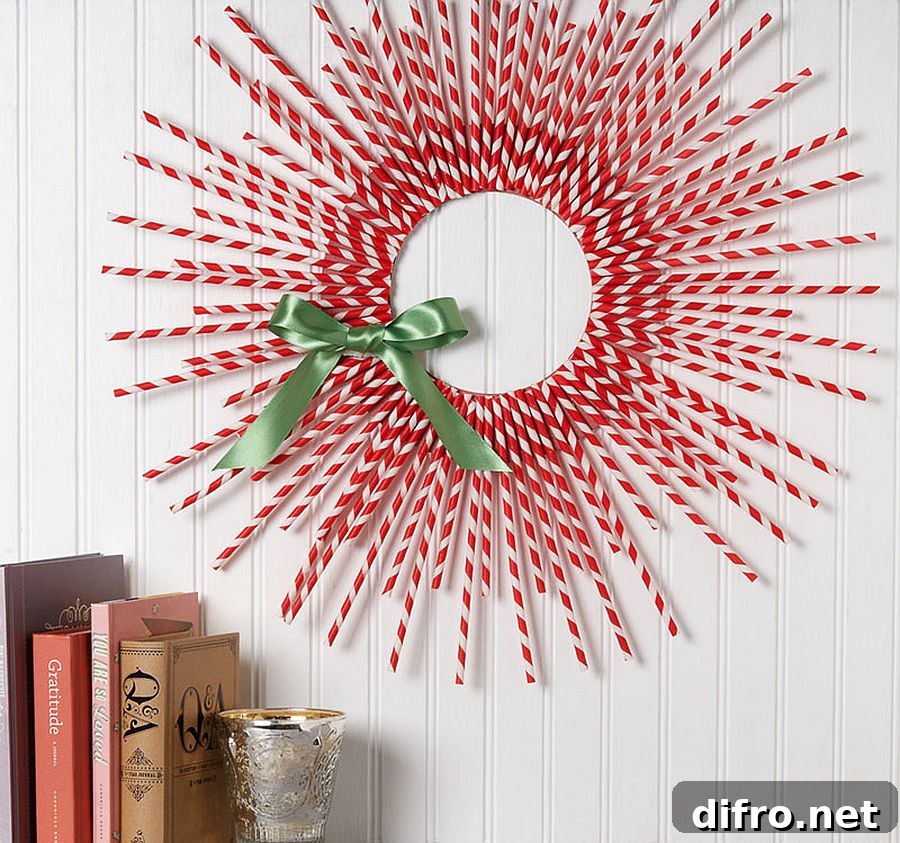 Easy straw wreath