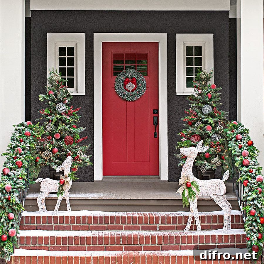 Standout holiday-themed entryway