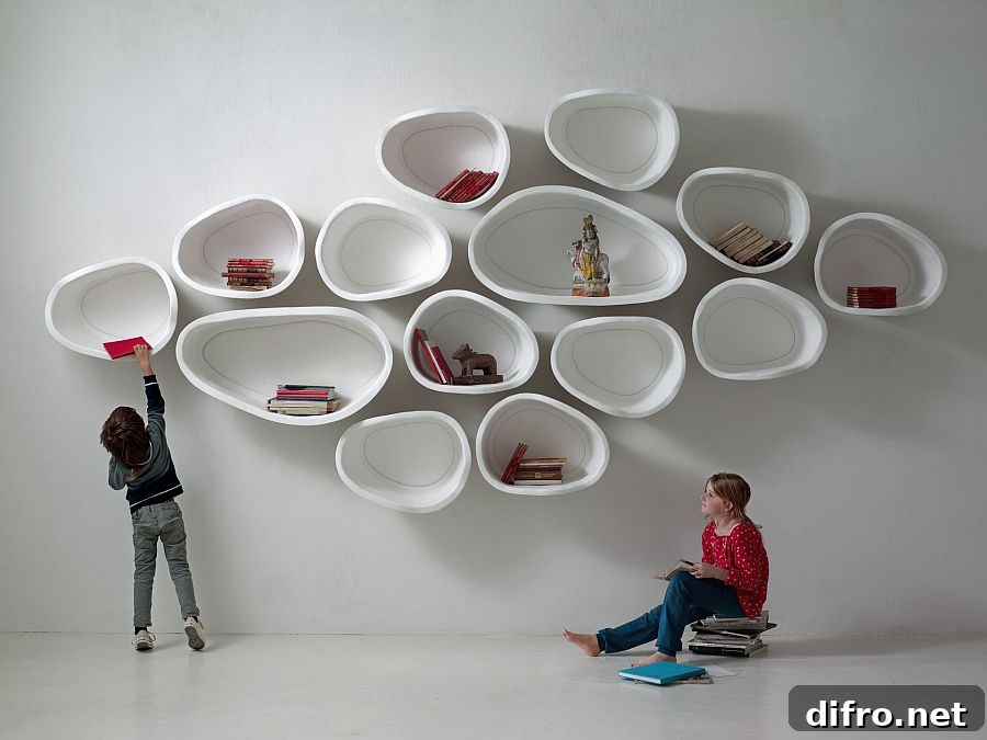 Modern minimal wall shelves from Imperfetto