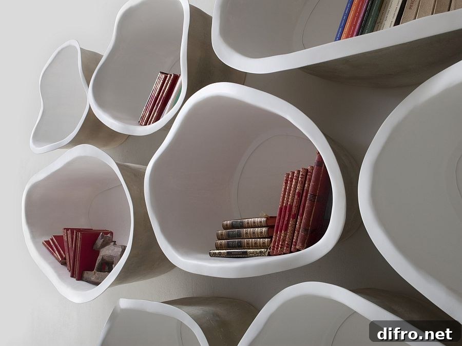 FAVO shelves adding pattern and abstract design