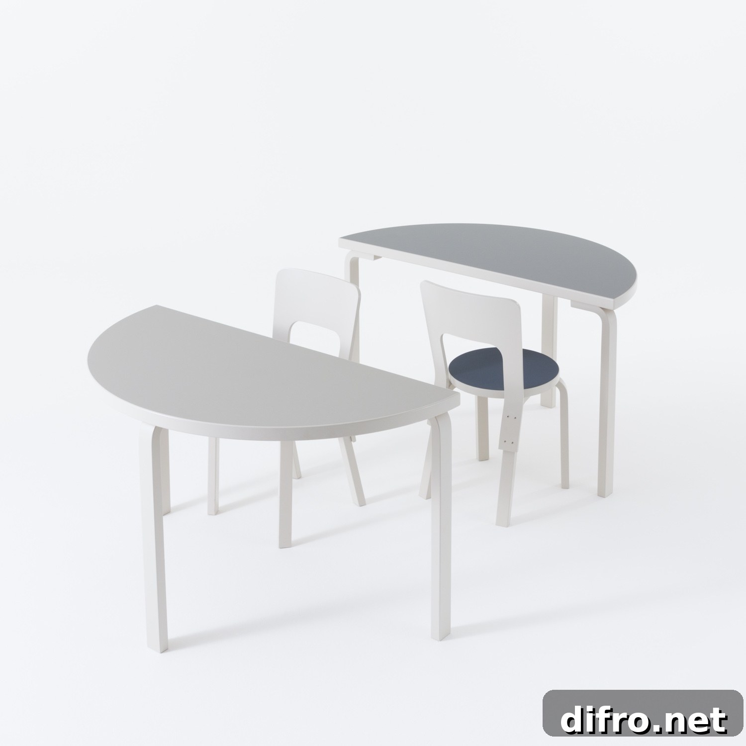 Table 95 and Chair 66 by Alvar and Aino Aalto