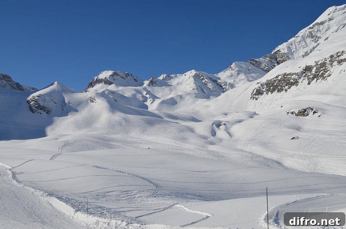 La Face piste visible from Chalet Bel Sol