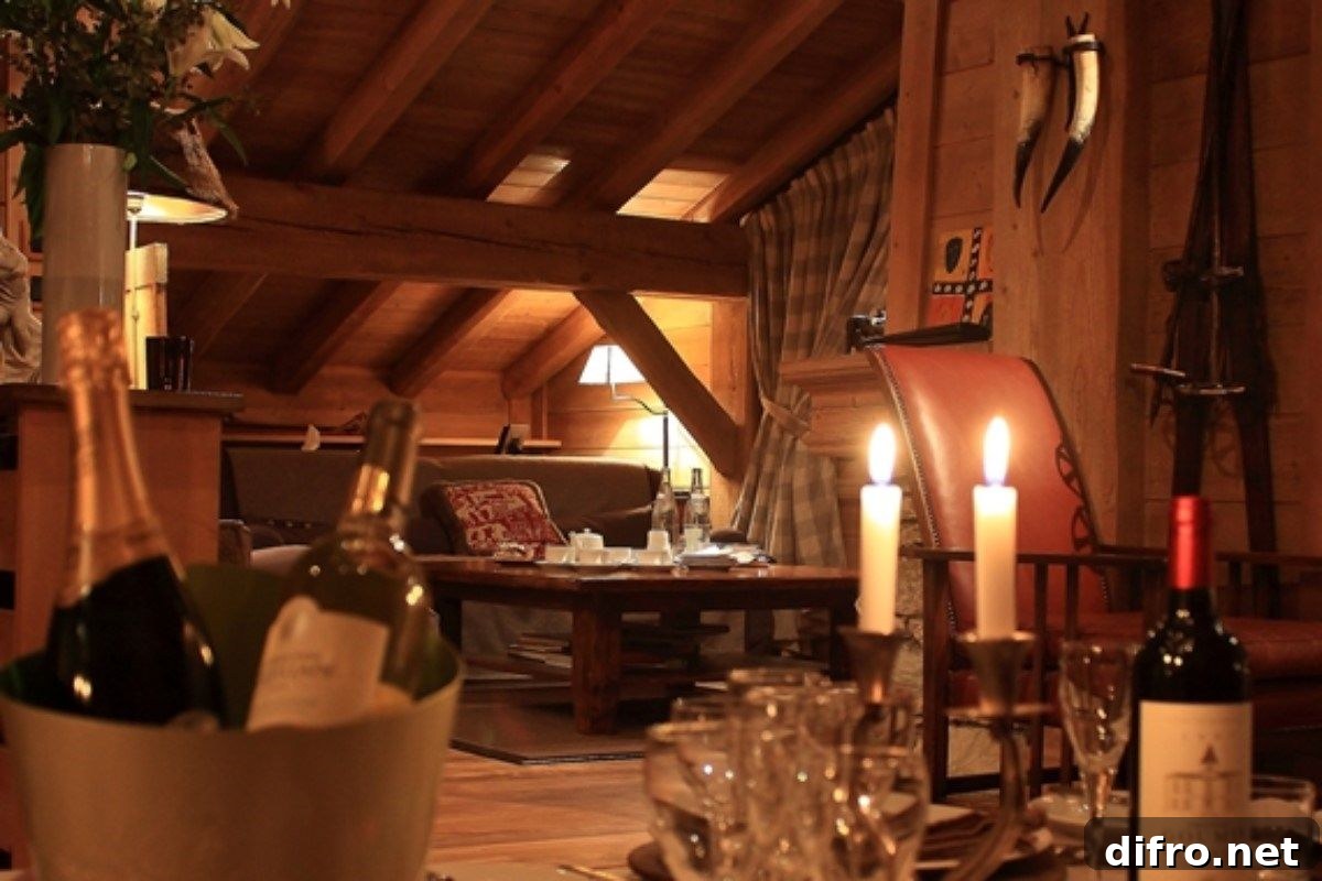 Comfortable living area in the chalet