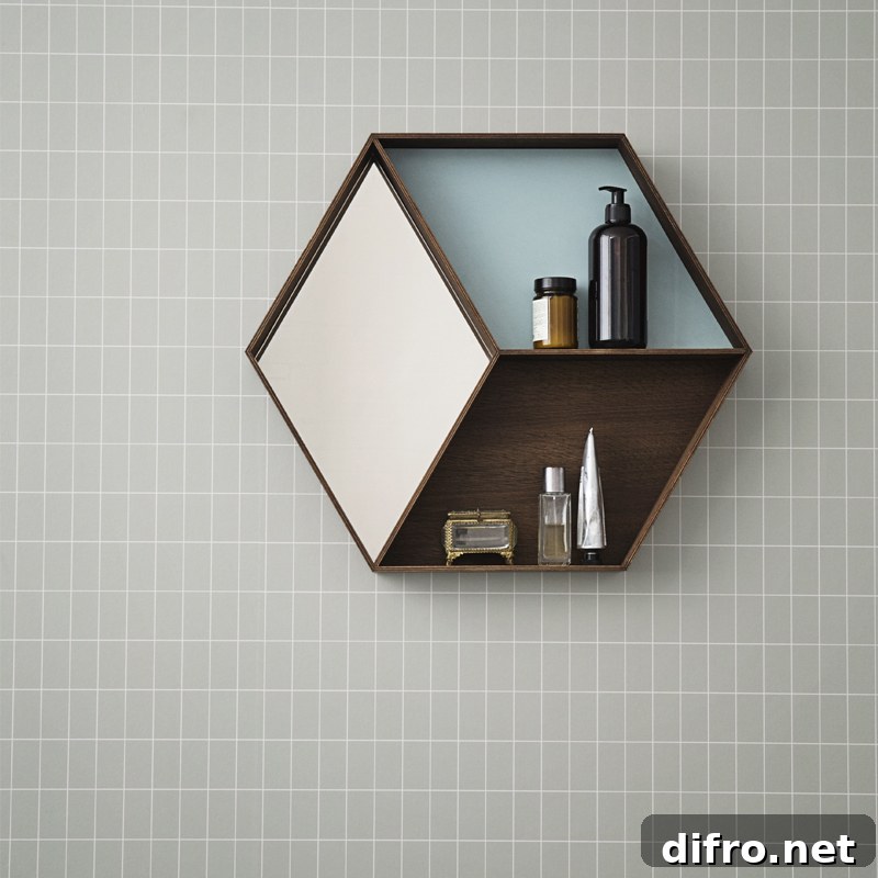 Wall mirror and shelf from ferm LIVING