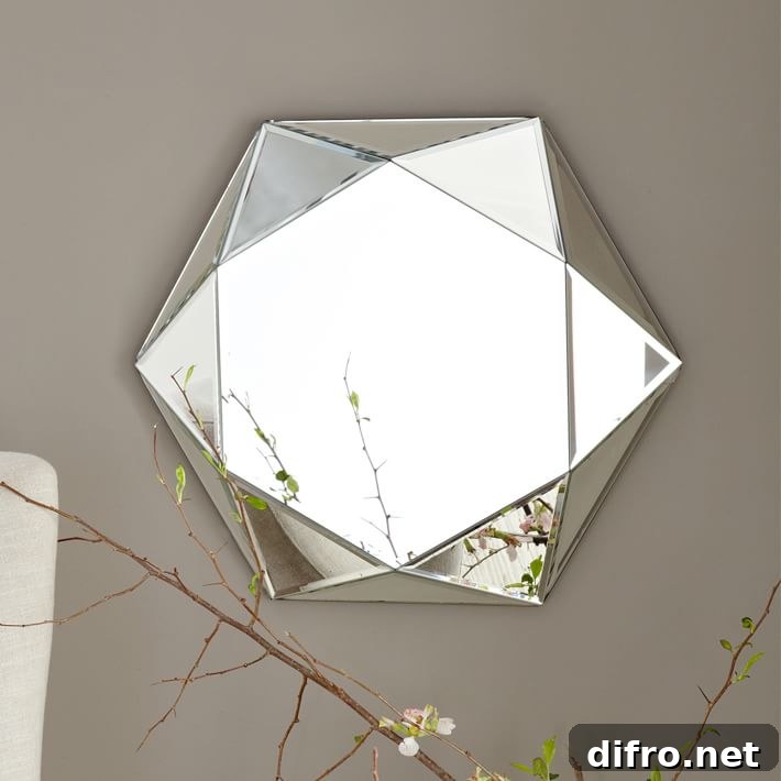 Faceted mirror from West Elm