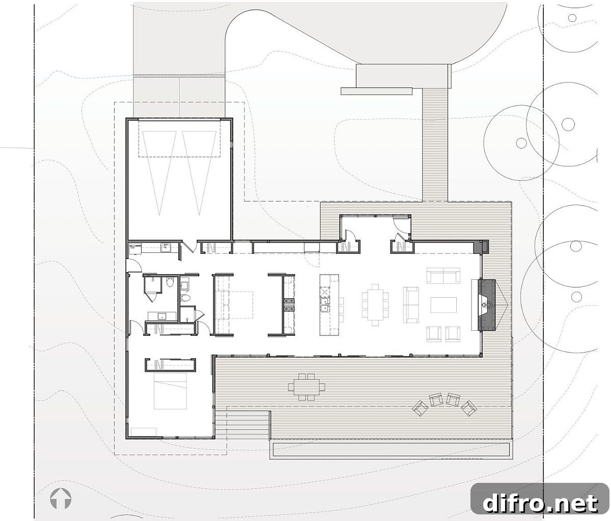 Architectural design plan of the Hotchkiss Residence