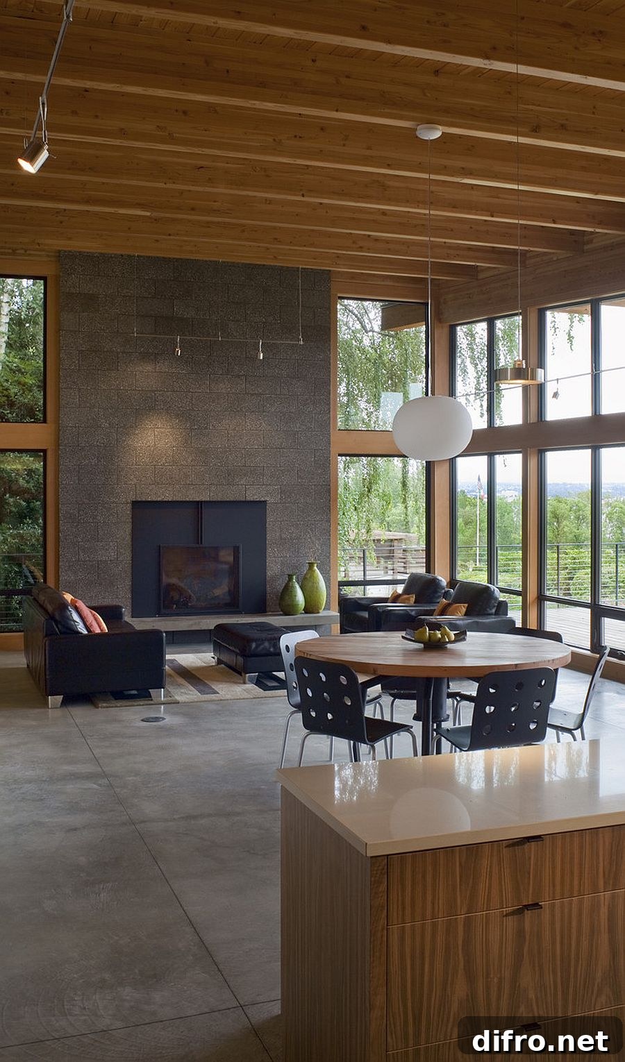 Interior finishes create a calm and cohesive ambiance
