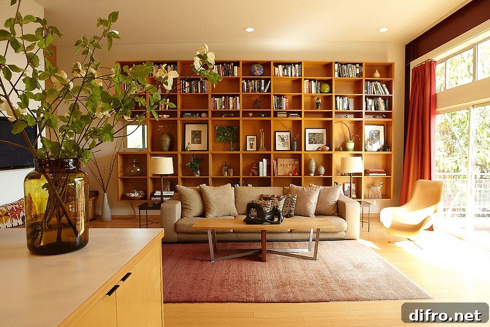 Smart wooden bookshelf combining classic and modern vibes