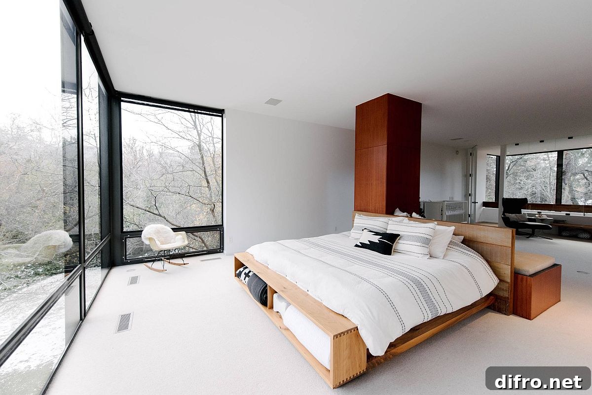 Minimal bed with storage ideal for contemporary style