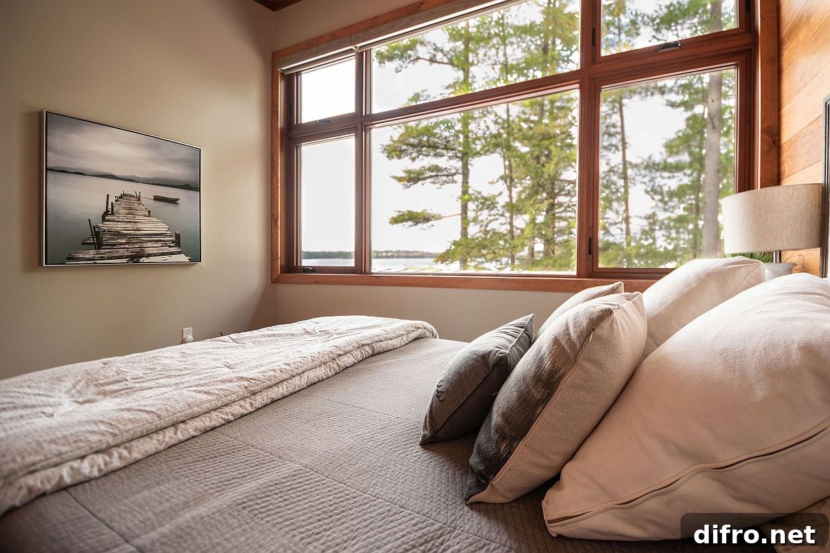 View of Lake Mississauga from the cottage bedroom