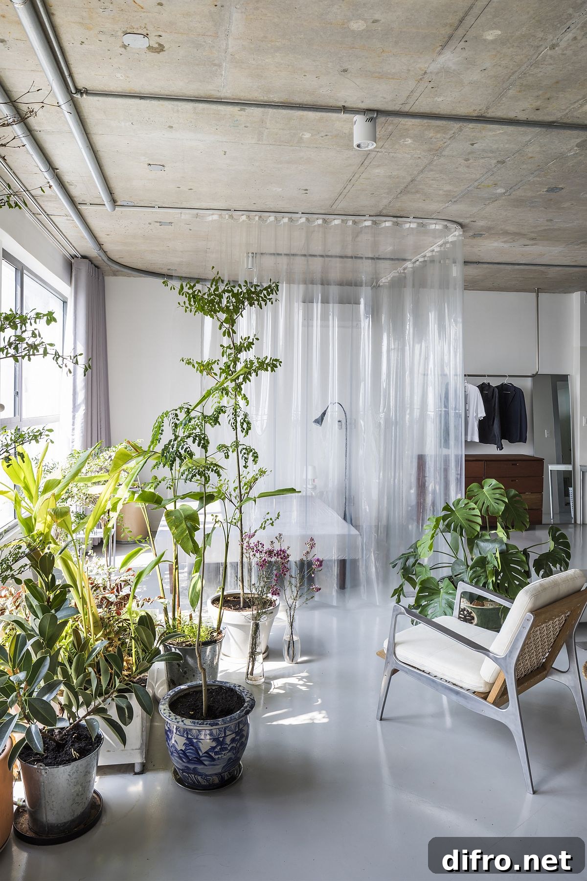 Creating a room within a room using drapes and smart partitions