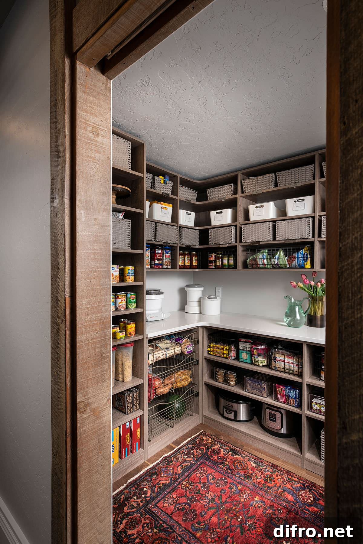 Kitchen with added pantry space