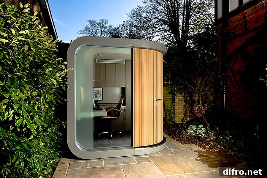 Contemporary and flexible modern prefab in the garden