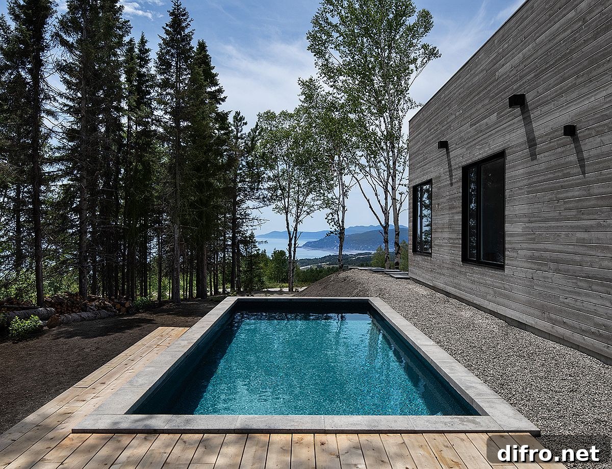 Pool and deck with spectacular views