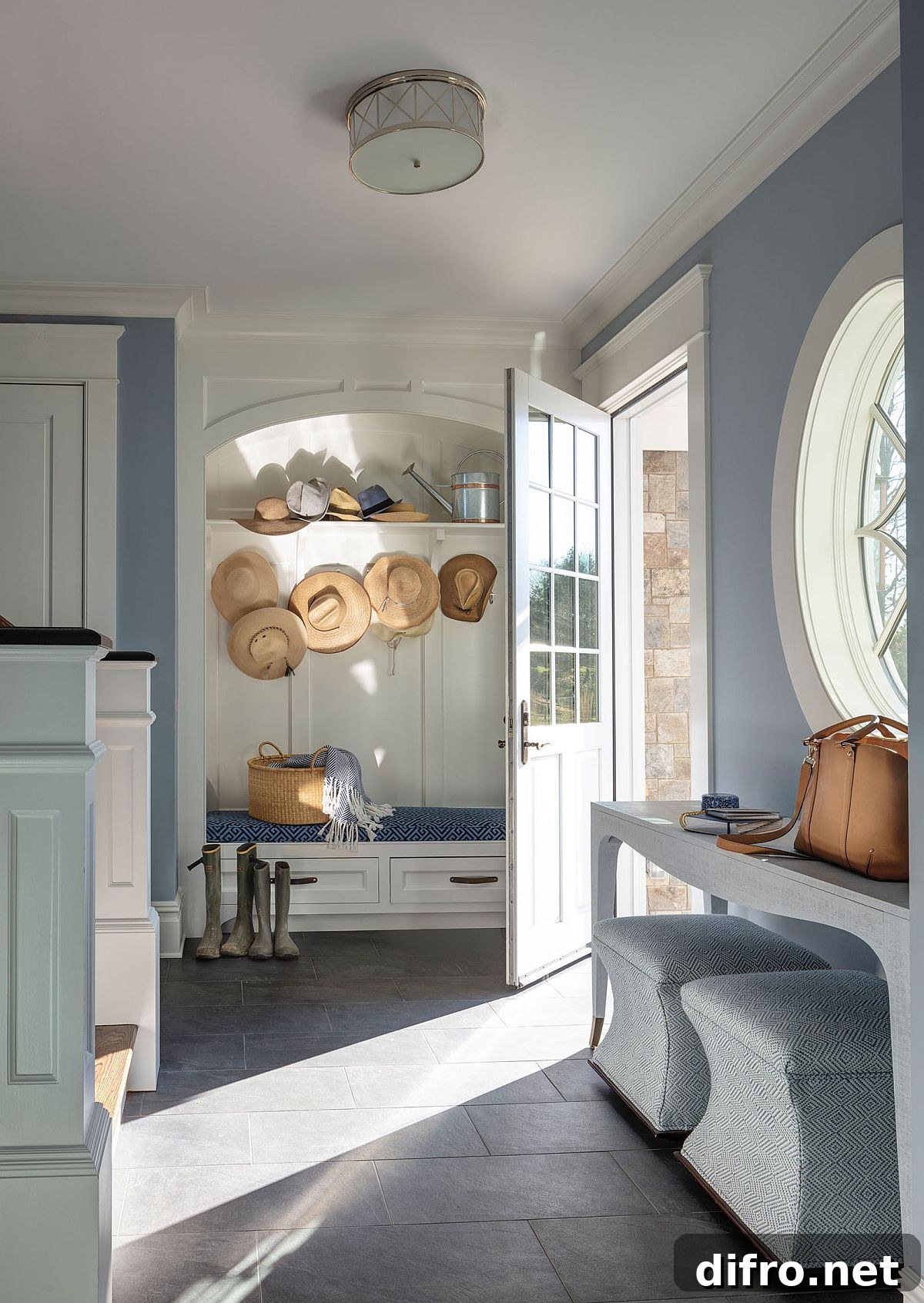 Compact functional mudroom