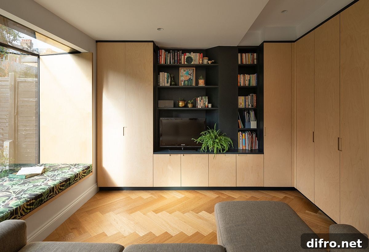 Sitting room with window seat and garden views