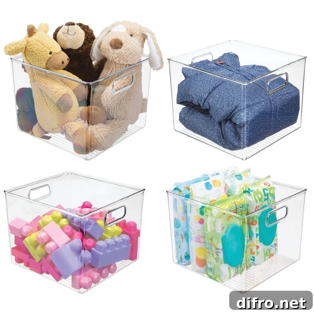 Turn laundry bin into toy storage