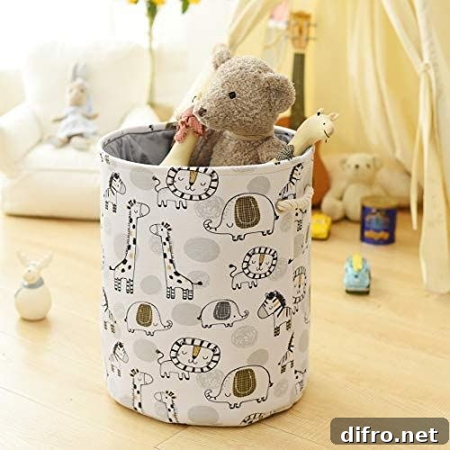 Laundry bin toy storage