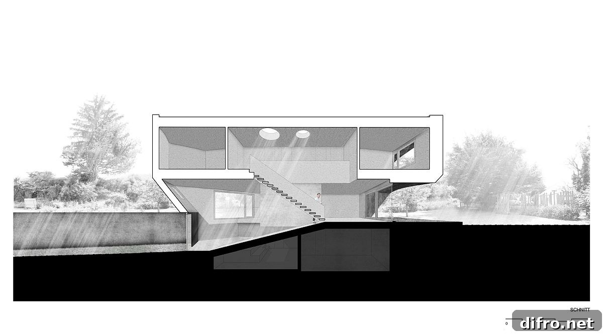 Design plan of the curved house