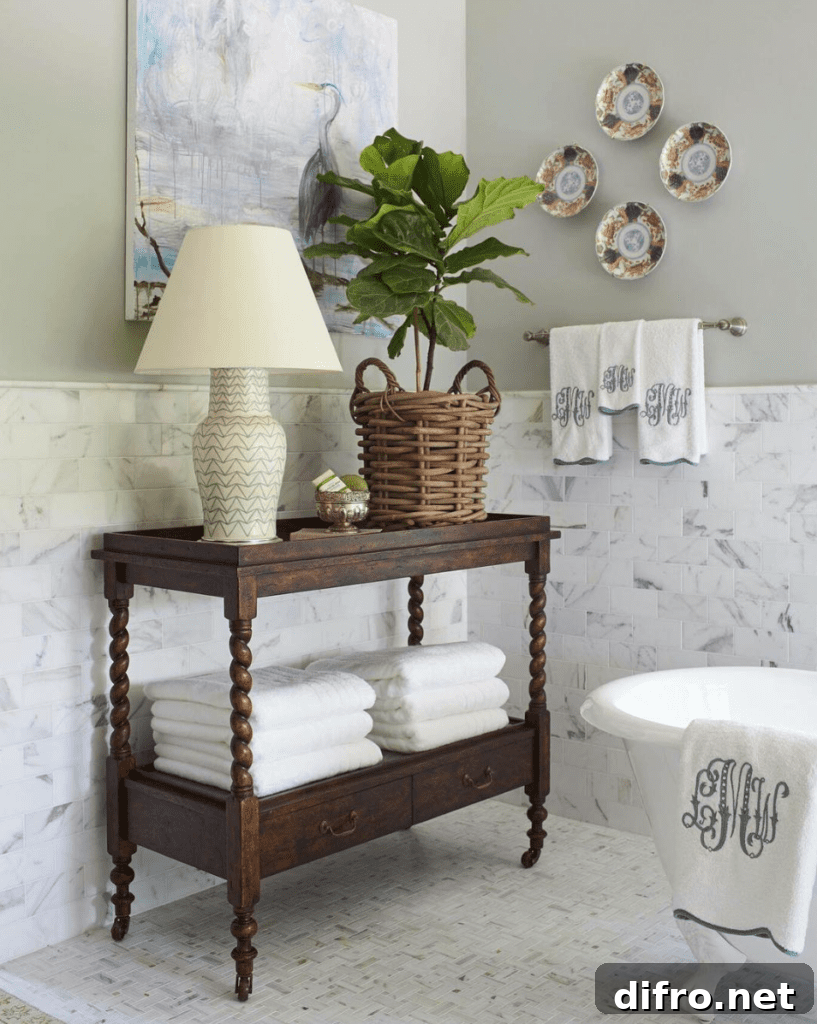 Large wooden shower table